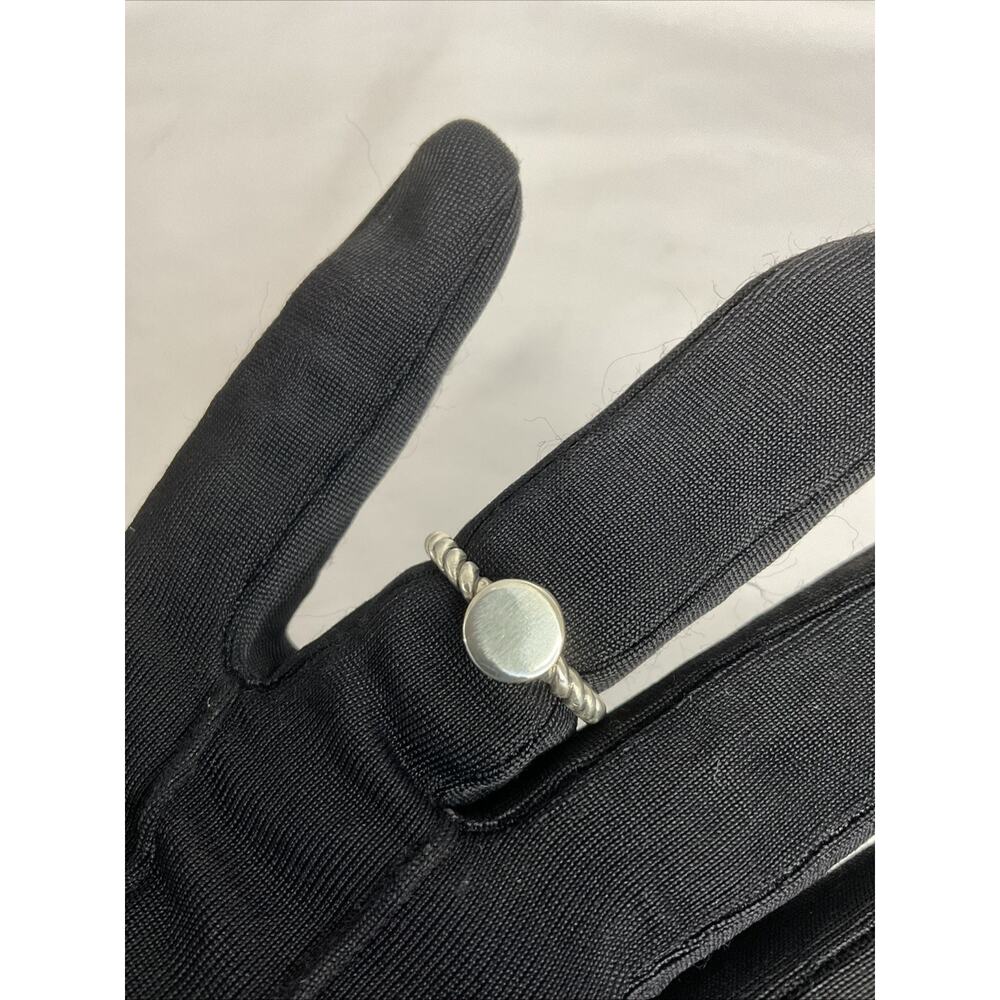 RETIRED JAMES AVERY STERLING SILVER INITIAL TWIST RING SZ 8 NO MONO